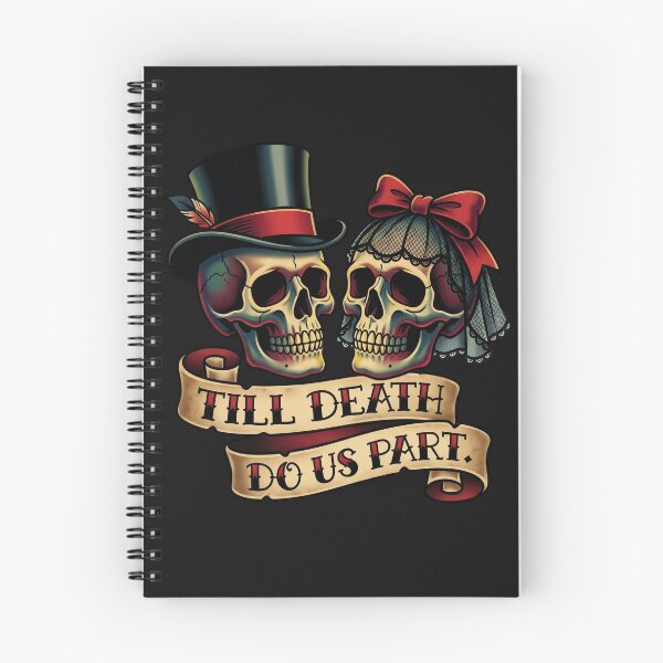 Item preview, Enduring Devotion Skulls Couple Vintage Art designed and sold by Tsugraf Designs.