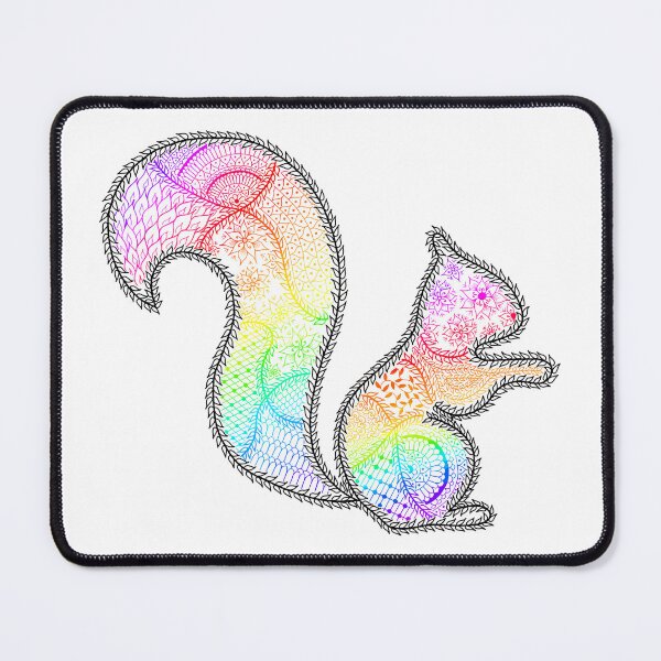 Item preview, Hand-drawn Rainbow Squirrel designed and sold by Elena Bluck.