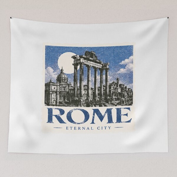 Item preview, Rome Eternal City Ancient Forum Ruins Stamp designed and sold by robertallenss.