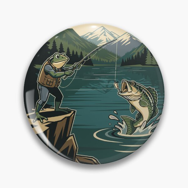 Item preview, Bass Strike Frog Angler Lake Adventure Design designed and sold by fallmoree.