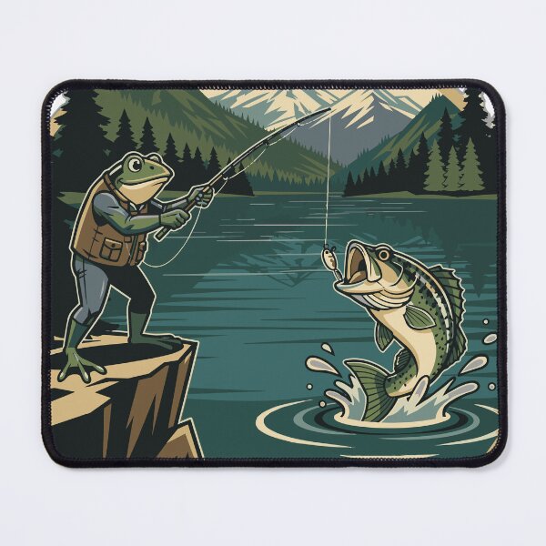 Item preview, Bass Strike Frog Angler Lake Adventure Design designed and sold by fallmoree.