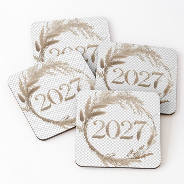 Item preview, 2027 Boho Pampas Wreath Design | Neutral New Year Aesthetic designed and sold by GalleryPeak.