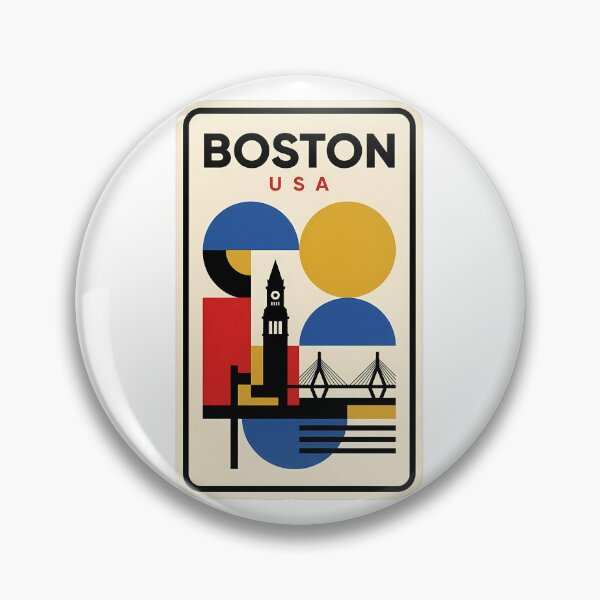 Item preview, Abstract Geometric Boston USA City Skyline designed and sold by k3rstman1.