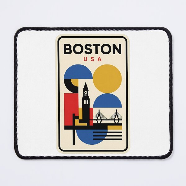 Item preview, Abstract Geometric Boston USA City Skyline designed and sold by k3rstman1.