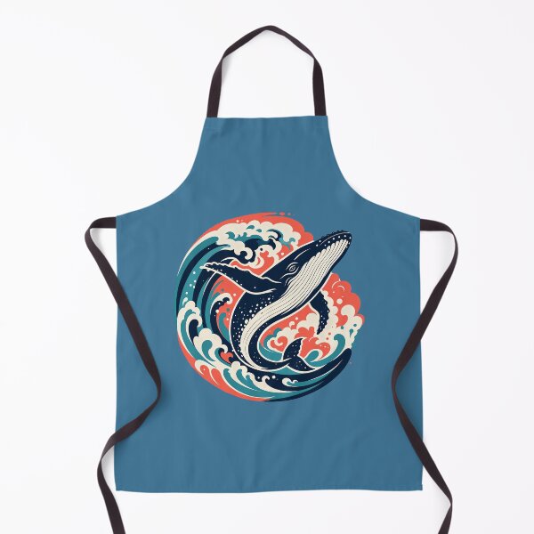 Item preview, Artistic Japanese Wave Humpback Whale Vector Design designed and sold by GiggleTime.