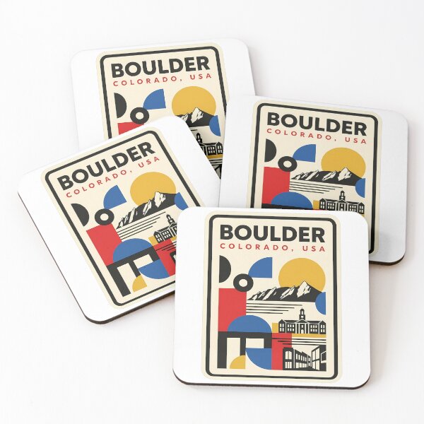 Item preview, Retro Bauhaus Boulder Colorado Flatirons Mountain Landscape designed and sold by k3rstman1.
