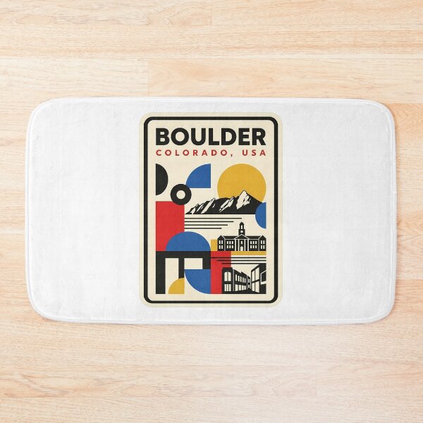 Item preview, Retro Bauhaus Boulder Colorado Flatirons Mountain Landscape designed and sold by k3rstman1.
