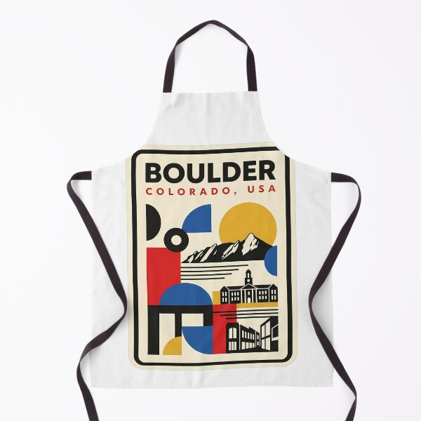 Item preview, Retro Bauhaus Boulder Colorado Flatirons Mountain Landscape designed and sold by k3rstman1.
