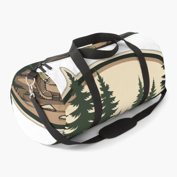 Item preview, Trail Walker Frog Fisher Retro Outdoor Badge designed and sold by fallmoree.