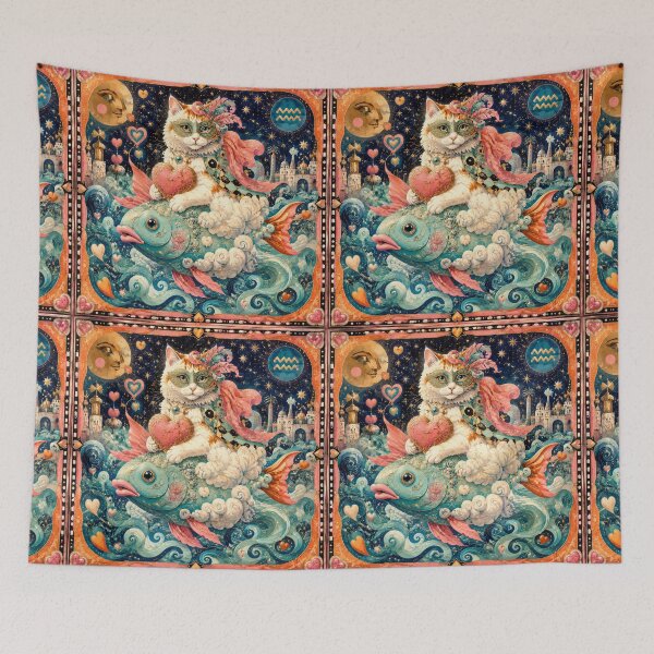Item preview, The Masked Cat on the Starfish designed and sold by Natalia-Vlad.