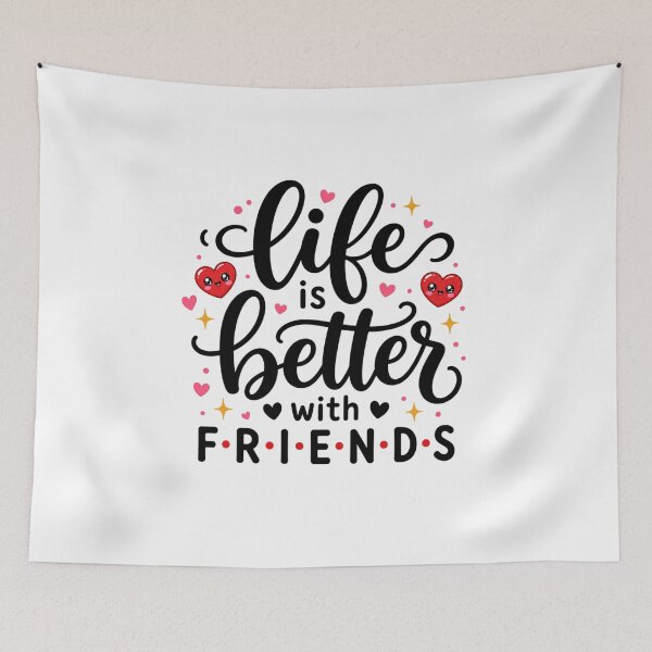 Item preview, Life Is Better With Friends | Kawaii BFF Friendship Aesthetic designed and sold by Dulxoz.