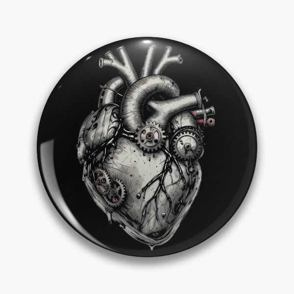 Item preview, Dark Steampunk Mechanical Heart with Industrial Gears designed and sold by coretrophia.
