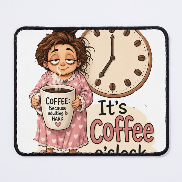 Item preview, Sleepy woman holding a cup of coffee designed and sold by Dustfairy9876.