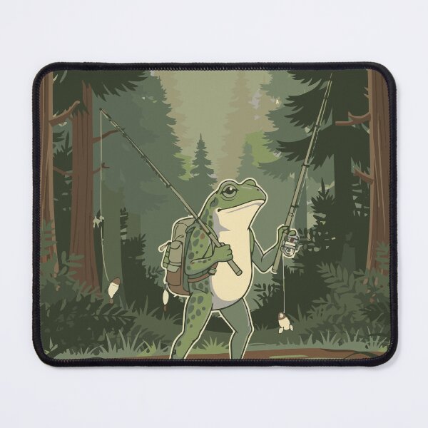 Item preview, Forest Frog Fisherman Vintage Nature Design designed and sold by fallmoree.