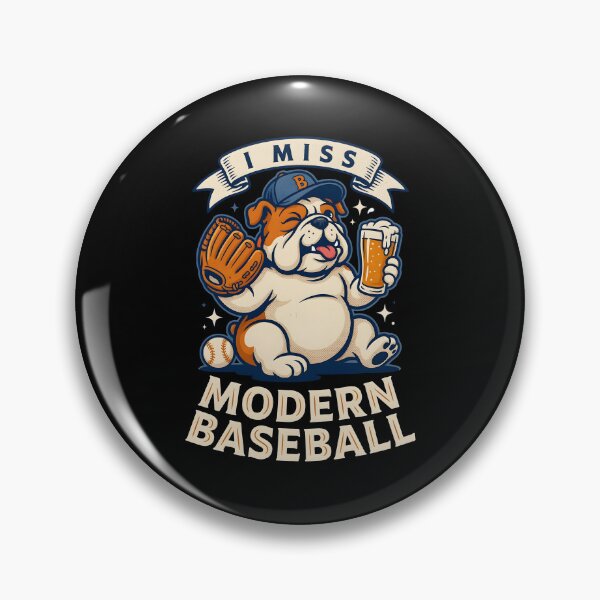 Item preview, I Miss Modern Baseball Cute Dog Baseball Meme Vintage Style designed and sold by Redgiant87x.