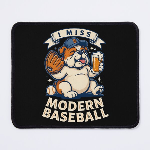 Item preview, I Miss Modern Baseball Cute Dog Baseball Meme Vintage Style designed and sold by Redgiant87x.