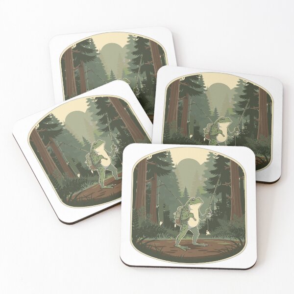 Item preview, Forest Frog Fisherman Vintage Nature Design designed and sold by fallmoree.