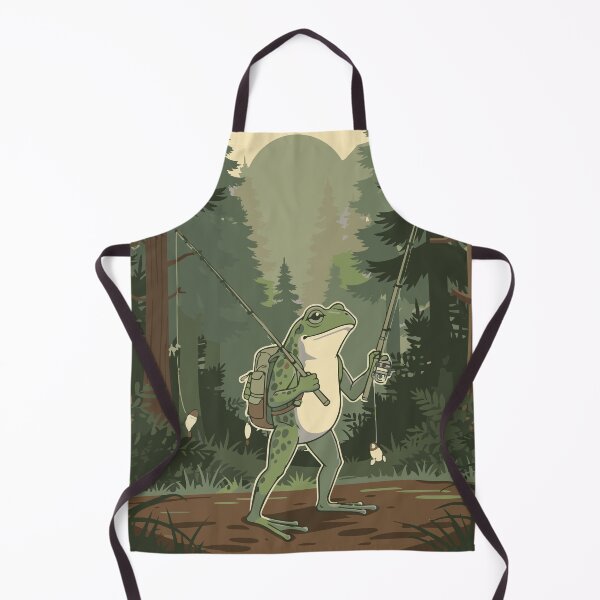 Item preview, Forest Frog Fisherman Vintage Nature Design designed and sold by fallmoree.