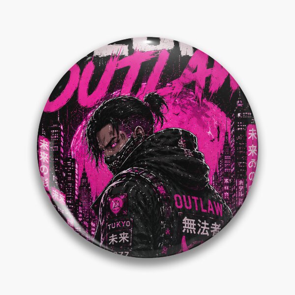 Item preview, Cyberpunk Neon Outlaw - Neo Tokyo Japanese Streetwear Techwear designed and sold by saamessart.