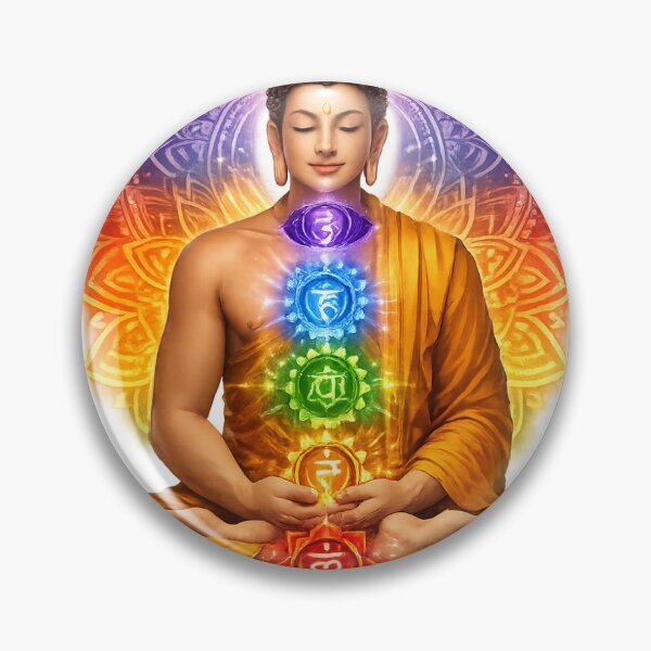 Item preview, Lord buddha with chakras designed and sold by Jyoti  Rajput.