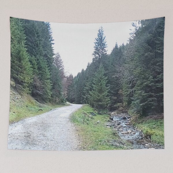 Item preview, The Road Between Pines - The Greatness of Nature from Romania designed and sold by MSMPrintDesign.