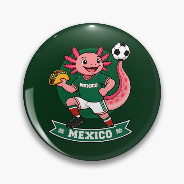 Item preview, Cute Mexico Axolotl Soccer Mascot 2026 designed and sold by gunyuloid.