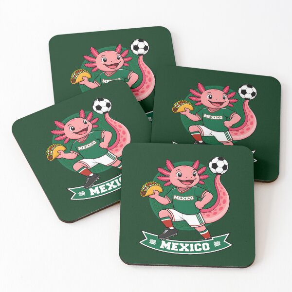 Item preview, Cute Mexico Axolotl Soccer Mascot 2026 designed and sold by gunyuloid.
