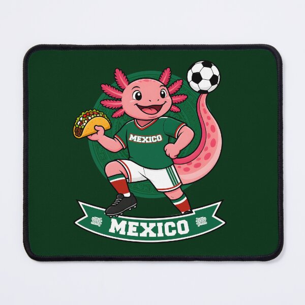 Item preview, Cute Mexico Axolotl Soccer Mascot 2026 designed and sold by gunyuloid.