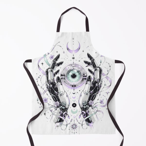 Item preview, Cyber Mystic Hands With All Seeing Eye Moon Phases And Floral Tech Graphic designed and sold by Craft Design Alchemy.