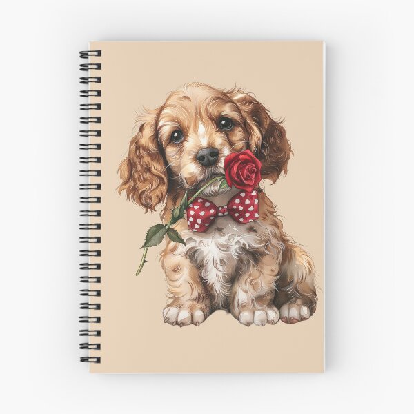 Item preview, Sweet English Cocker Spaniel with Rose designed and sold by Erika Kaisersot.