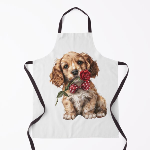 Item preview, Sweet English Cocker Spaniel with Rose designed and sold by Erika Kaisersot.