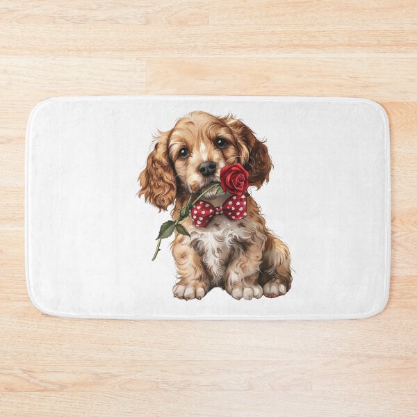 Item preview, Sweet English Cocker Spaniel with Rose designed and sold by Erika Kaisersot.