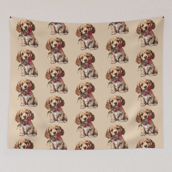 Item preview, Sweet English Cocker Spaniel with Rose designed and sold by Erika Kaisersot.