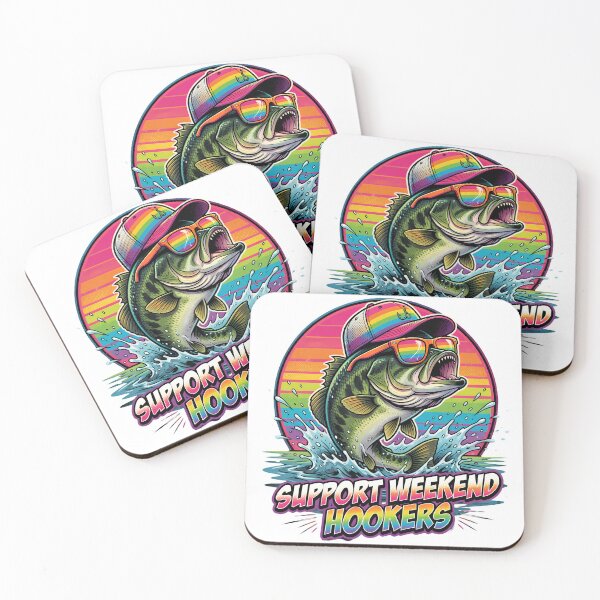 Item preview, Support Weekend Hookers Funny Fishing Bass designed and sold by TshirtsOnline-.