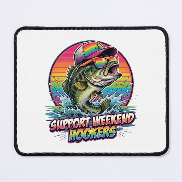 Item preview, Support Weekend Hookers Funny Fishing Bass designed and sold by TshirtsOnline-.