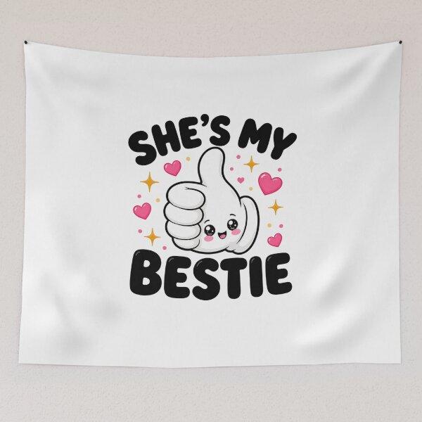Item preview, She's My Bestie Thumbs Up | Kawaii Matching BFF Aesthetic designed and sold by Dulxoz.