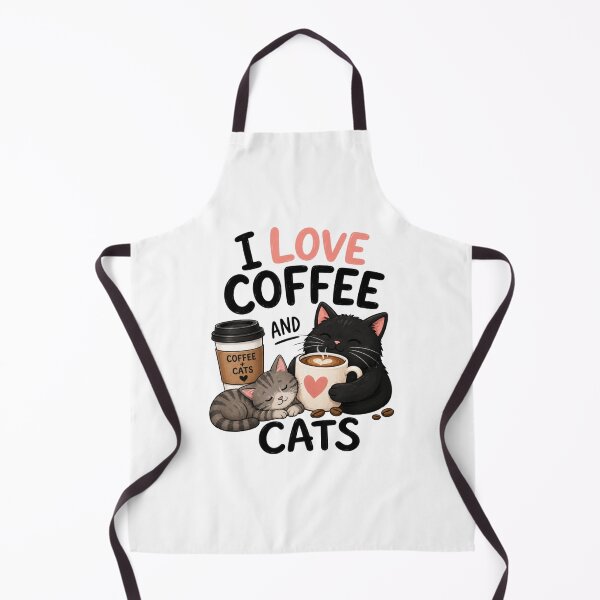 Item preview, I Love Coffee And Cats - Kawaii Cute Vibes designed and sold by madebyjulia7.