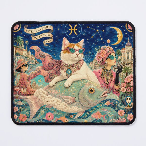 Item preview, The Cat with the Fishes designed and sold by Natalia-Vlad.