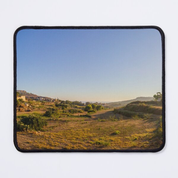 Item preview, Golden Sunset Over Mediterranean Countryside With Village Houses, Fields and Clear Blue Sky designed and sold by Nmallia.