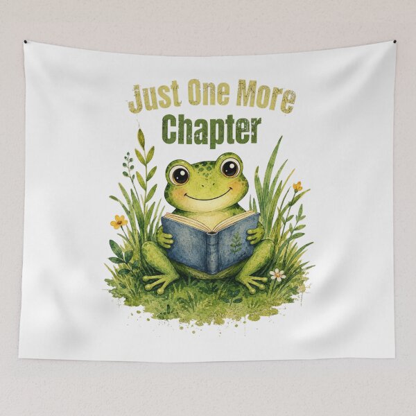 Item preview, Just One More Chapter Vintage Frog Reader Shirt | Cute Book Lover Frog Reading Watercolor Cottagecore Graphic for Readers, Librarians & Bookworms designed and sold by HOUSE OF TIST.