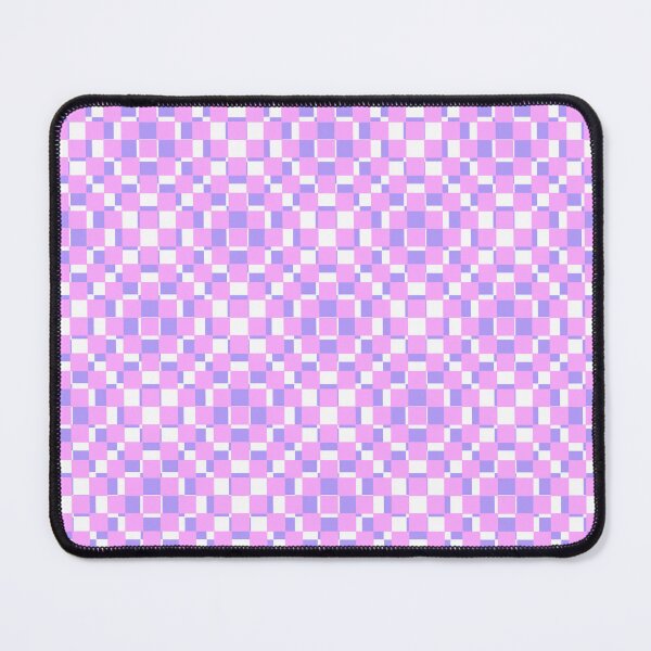 Item preview, Geometric Glitch Checkerboard Pattern in Pastel Pink and Lilac designed and sold by BeesBarn.
