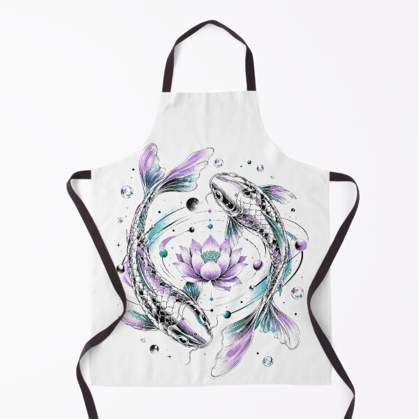 Item preview, Cyber Koi Fish With Lotus Flower Futuristic Spiritual Graphic designed and sold by Craft Design Alchemy.