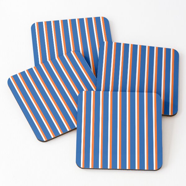 Item preview, Blue with Orange and White Stripes Pattern designed and sold by OneThreeSix.