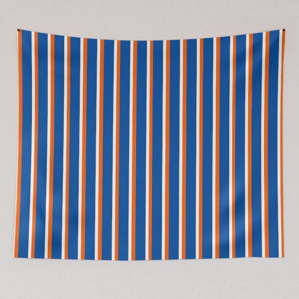 Item preview, Blue with Orange and White Stripes Pattern designed and sold by OneThreeSix.