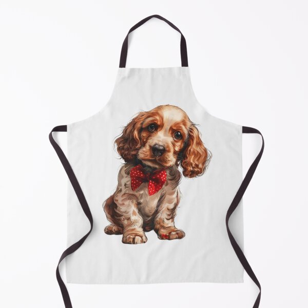 Item preview, English Cocker Spaniel with Rose and Red Bow designed and sold by Erika Kaisersot.