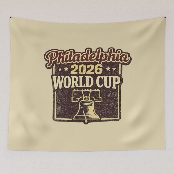 Item preview, Philadelphia 2026 World Cup – Liberty Bell Retro Vintage Soccer Fan T-Shirt designed and sold by ArthUpscale.