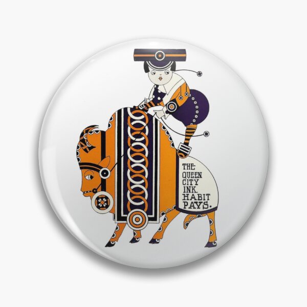Item preview, Vintage Advertisement forr Queen City Inks - Orange & Purple Beast designed and sold by thelivingrp.