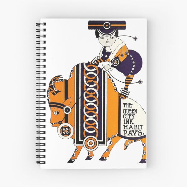 Item preview, Vintage Advertisement forr Queen City Inks - Orange & Purple Beast designed and sold by thelivingrp.
