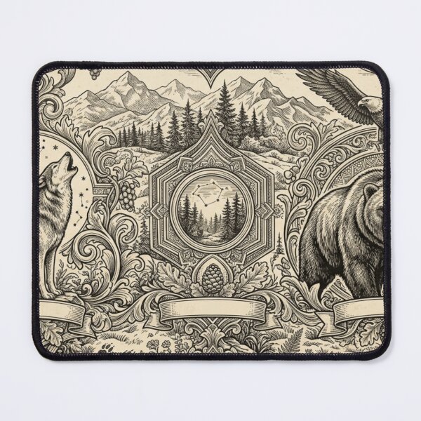 Item preview, Vintage Wildlife Geometric Pattern designed and sold by Imaginarium of Chaos falcon88 .