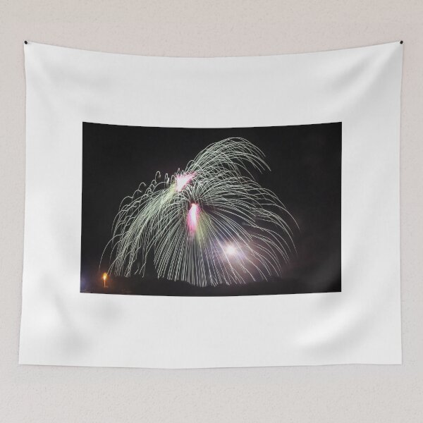 Item preview, Fireworks Burst Over Dark Sky, Long Exposure Celebration Night Display designed and sold by Nmallia.